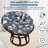 51 Inch Water Resistant Outdoor Papasan Cushion With Removable Cover For Patio Chair-208512239