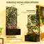 Lit de fleurs autoportant ou mural, lit de jardin en métal avec treillis pour plantes grimpantes