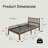14"H Heavy-Duty Easy Assembly Solid Wood Bamboo Platform Bed Frame with Headboard Metal Slats-1225217759-1209602967