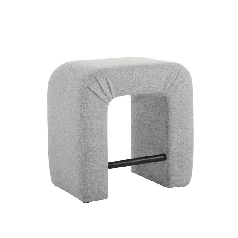 Tabourets rembourrés Ethal, Gris