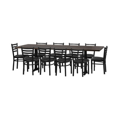 Grace 11-Piece Solid Wood Dining Set