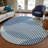 Elowen Blue Washable Indoor-Outdoor Rug - -56771864