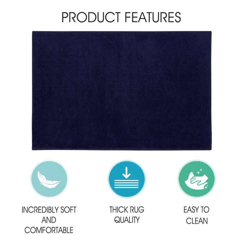 Polypropylene Area Rug in Navy