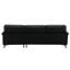 Oversized 3 Black Leather Settee - And Seating Elegant Interior Furniture