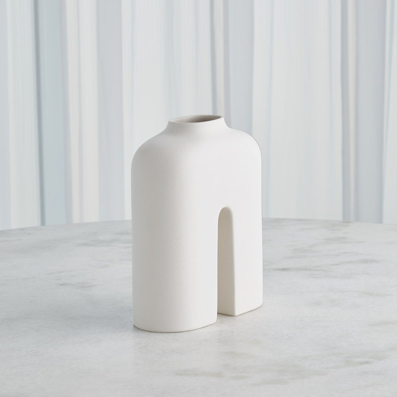 Guardian Handmade Ceramic Table Vase, 11.25" H x 8.75" W x 4.25" D