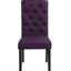 Chaises de salle à manger en bois massif mauve (de 2). Bouton, revêtement. Conception sans accoudoirs avec cadre en chêne. 19 po de hauteur du siège. 39,2 po de hauteur 2 en mauve. Pieds en bois. L 18 po x P 21 po x H 39,2 po-1158498867