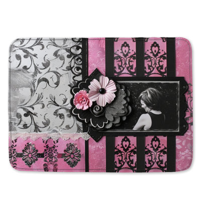 Tapis de bain floral