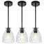Luminaire suspendu à 1 lumière réglable, abat-jour de plafond cloche en verre martelé transparent pour îlot de cuisine, salle à manger, vestibule, comptoir de bar-130523552