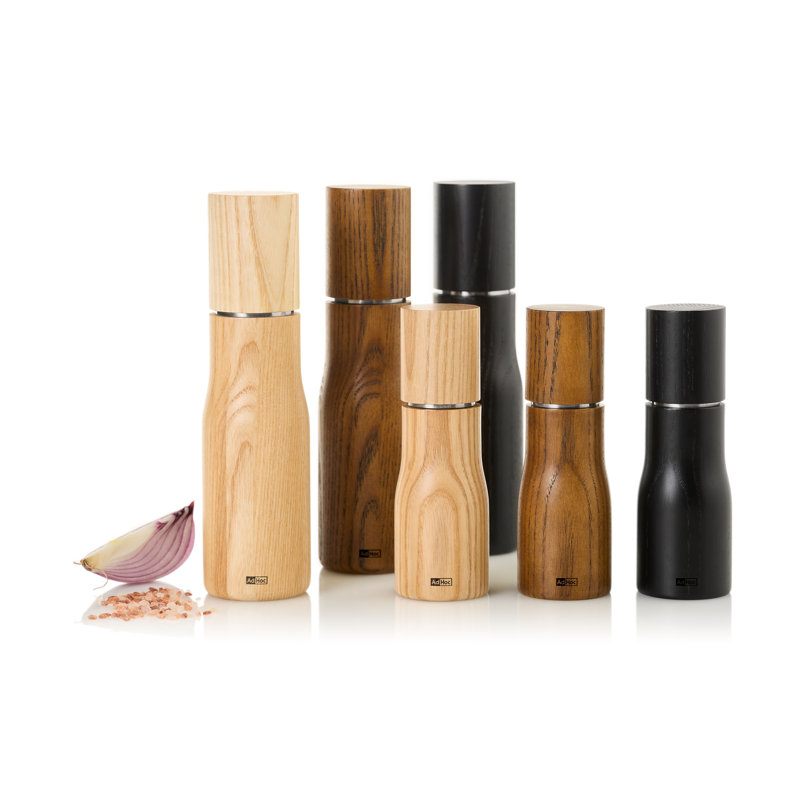 AdHoc 6" Light Ash and Black Salt or Pepper Mill
