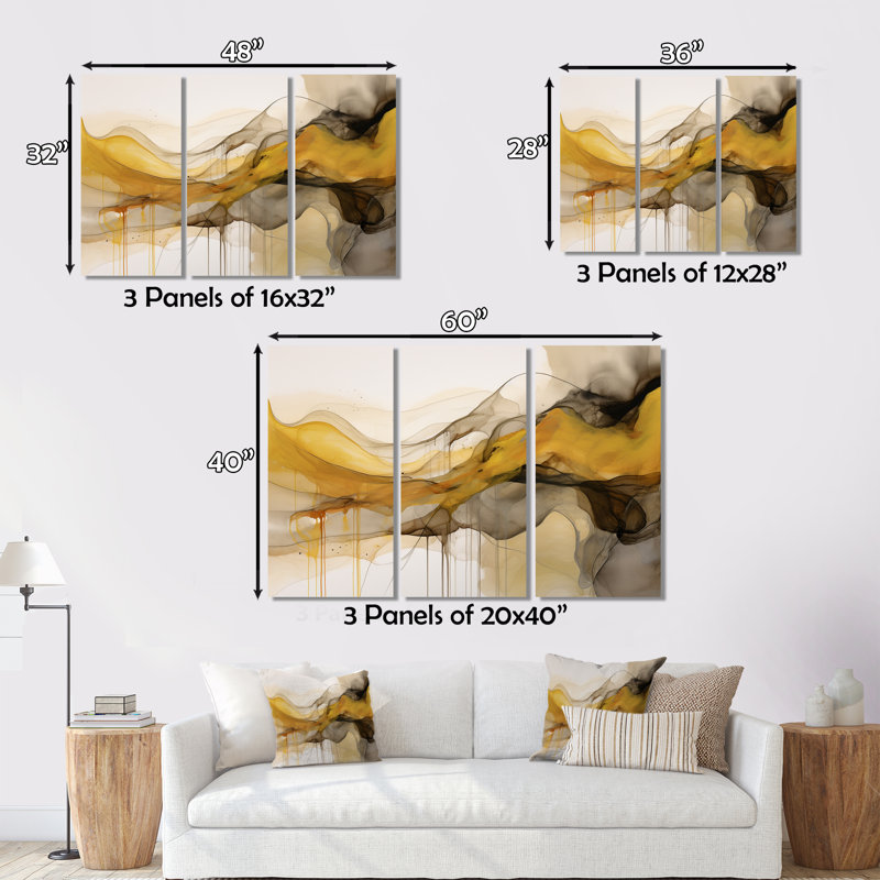 «Undefined Continuation», impression sur toile 3 pièces, H 32 po x l 48 po x P 1 po