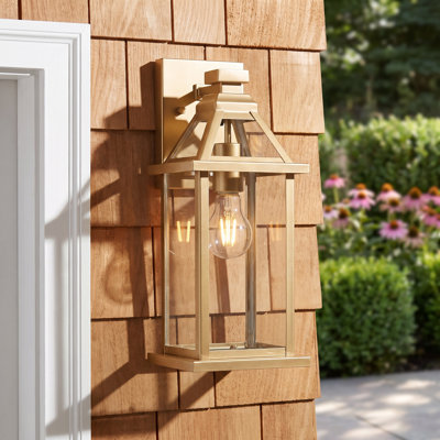 1-Light Brass Outdoor Sconce