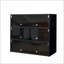 Armoire de rangement pour chaussures, porte en verre noir avec lumières DEL RVB, 31,3 x 14,76 x 28,35 pouces | Contemporain | Panneau de fibres à densité moyenne