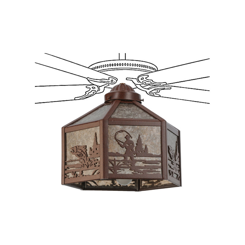 Fisherman 1-Light Bowl Ceiling Fan Light Kit