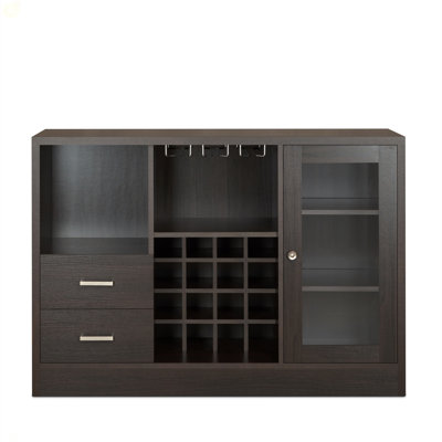 Hazen Espresso Finish Wine Cabinet III