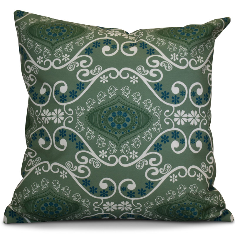 Oreiller carré HH Revival, 20 po x 20 po, Vert