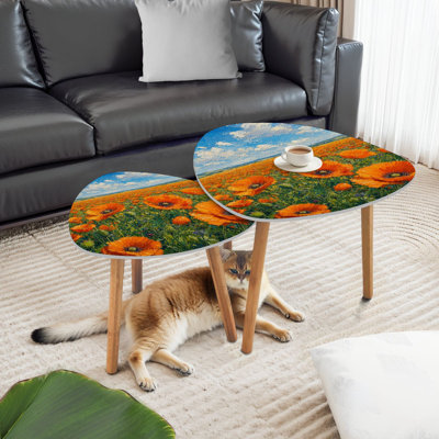Ensemble de 2 tables basses gigognes Triangle