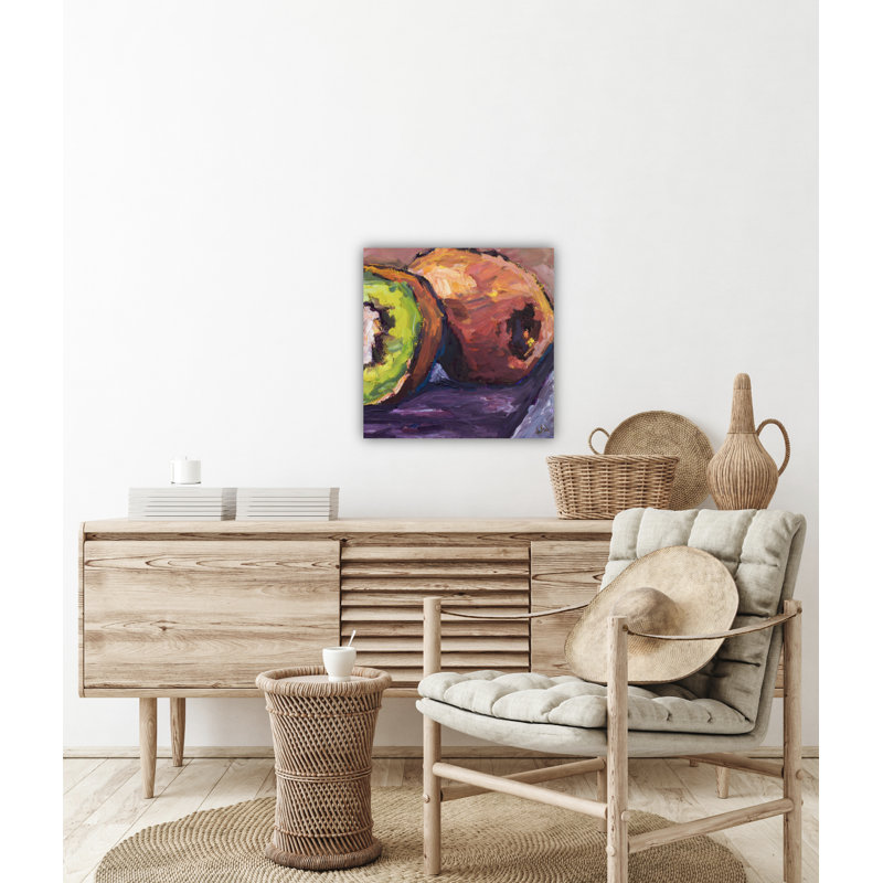 Kiwi By John Beard - Framed Gallery Wrapped Canvas Print Print by John Beard, Black Floater Framed, 26" H x 26" W x 2" D
