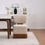 Chaise rembourrée en lin sans accoudoirs avec roulettes-920955943