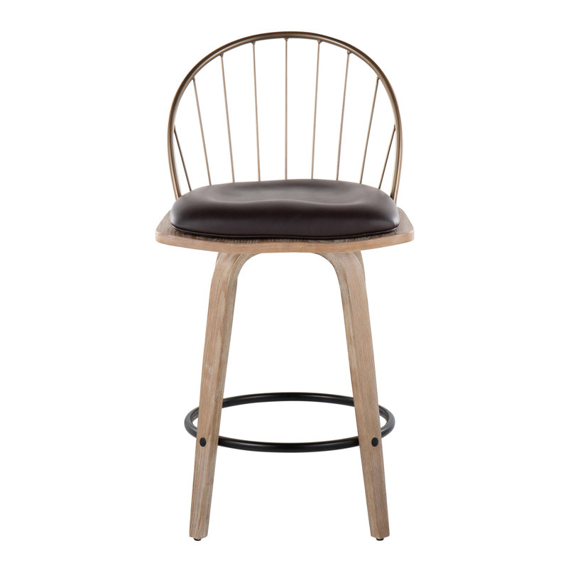 Lakyia Upholstered Counter Stool, Brown