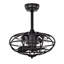 Ventilateur de plafond en cage 18,1 "avec télécommande, minuterie, ventilateur de plafond à 3 vitesses pour maison de campagne, salon de chambre à coucher (sans ampoules incluses)