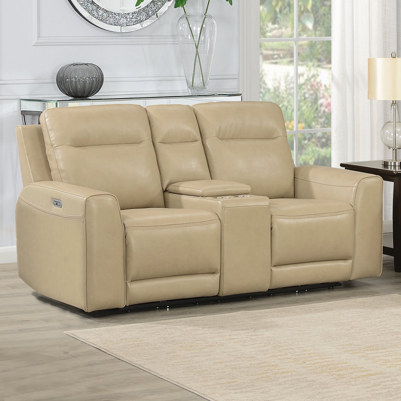 Causeuse inclinable en cuir Aranveer