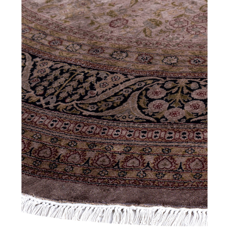 Overdyed Hand-Knotted Wool Modern-Contemporary Brown Area Rug 8' 1" x 8' 1"
