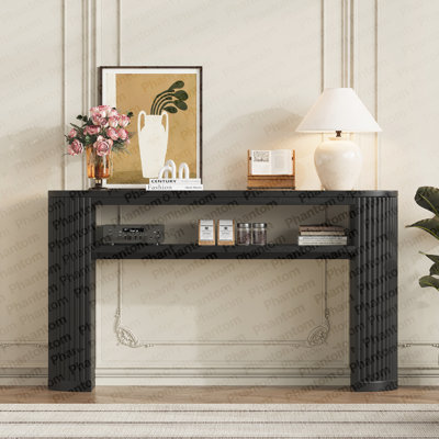 Console rustique avec pieds cannelés Trexm