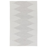 Wendy Jane Flatweave Chevron / Zig Zag Area Rug in Ivory/Gray