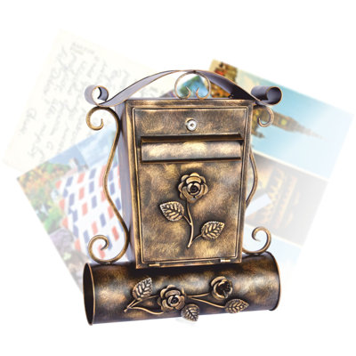 Mailbox with Lock and Newspaper Holder