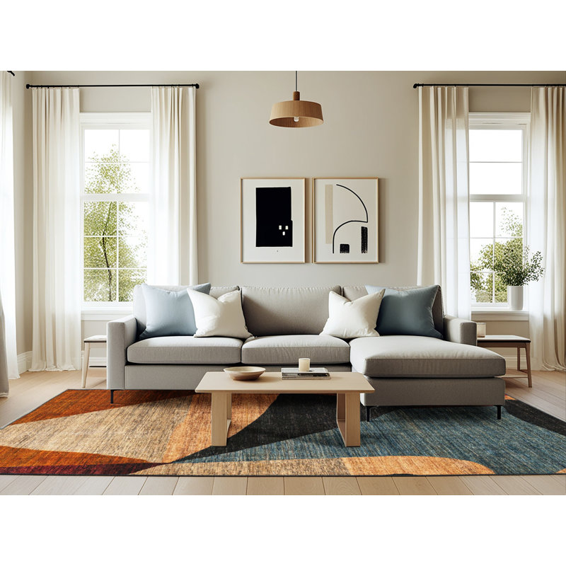 Alyric Abstract Indoor Rug, Rectangle 6' x 9'