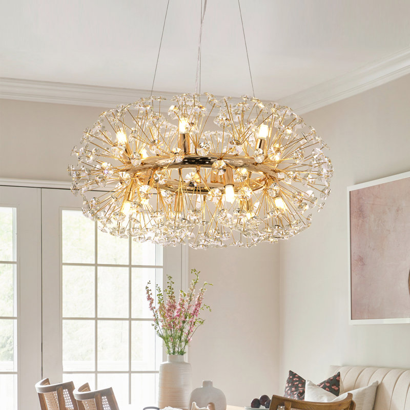 Lustre rond en cristal Dandelion