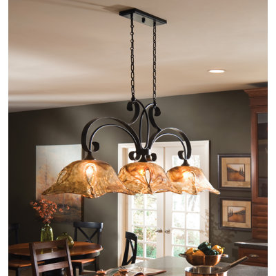 Constantine 3 - Light Oil Rubbed Bronze Kitchen Island Pendant