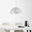 1-Light White Marble Finish Dome Pendant Light