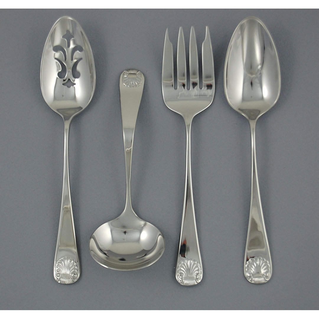 Windsor Shell Stainless Steel Hostess Set Ginkgo