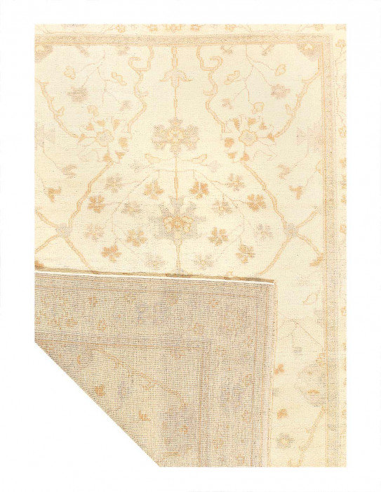 Tapis en laine d'agneau Fawcett One-of-a-Kind 5 pi 7 po x 7 pi 8 po ivoire