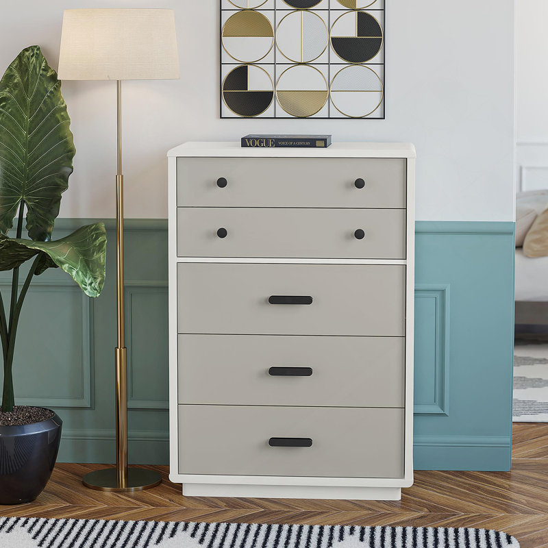 Commode 5 tiroirs pour chambre à coucher