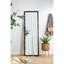 Miroir pleine longueur avec cadre perlé en métal, idéal pour la décoration de chambre à coucher et de salon et pour améliorer l'espace.