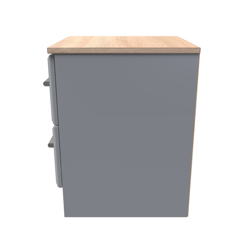 Fully Assembled Hales 2 Drawer Bedside Table