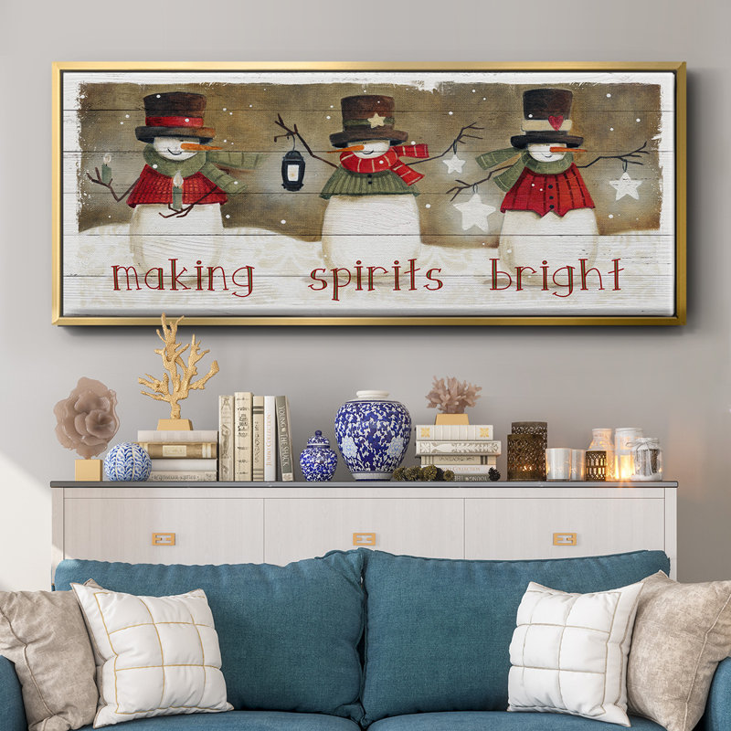 «Made Spirits Bright», toile encadrée