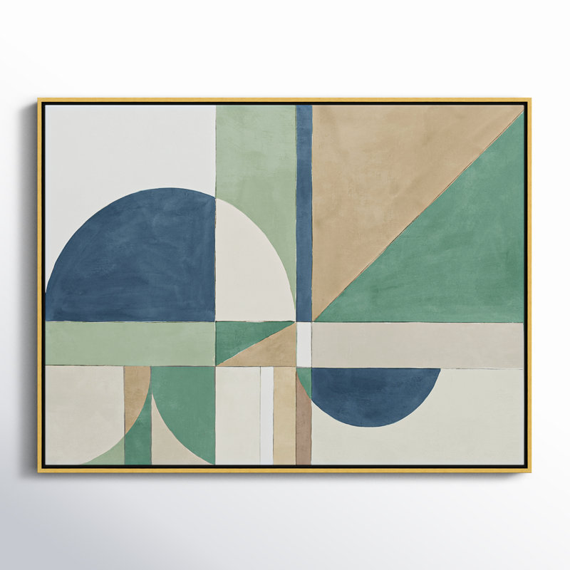 Toile à cadre flottant, H 31,5 po x l 41,5 po x P 2 po, Cadre doré