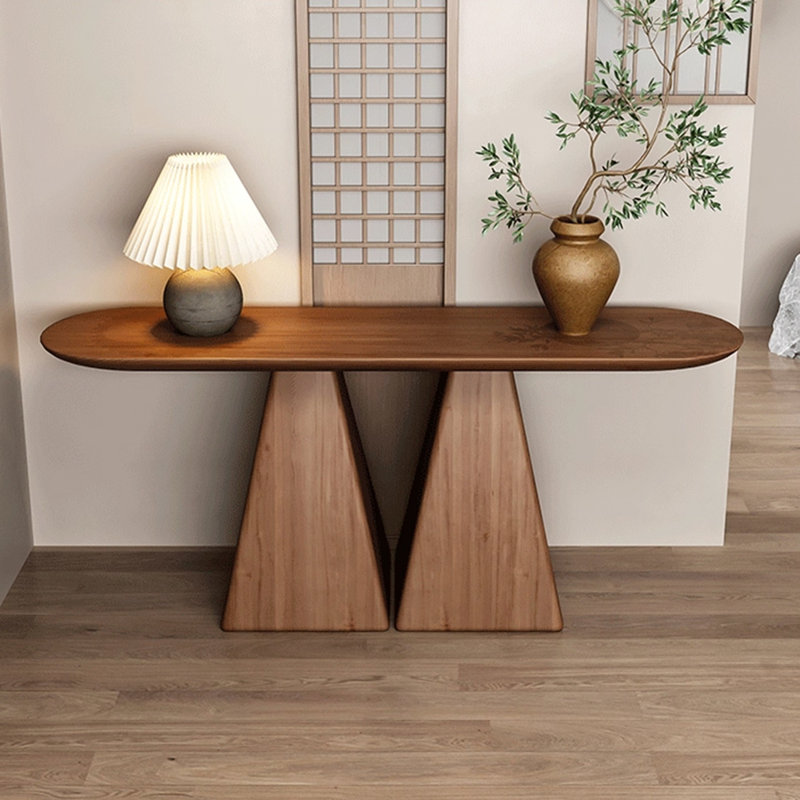 Console de style chinois simple et élégante, H 31,5 po x l 78,7 po x P 11,8, Brun