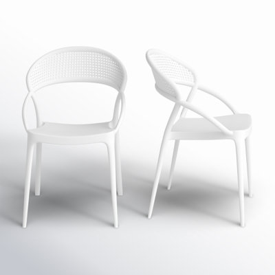 Farrah Stacking Patio Dining Armchair by AllModern