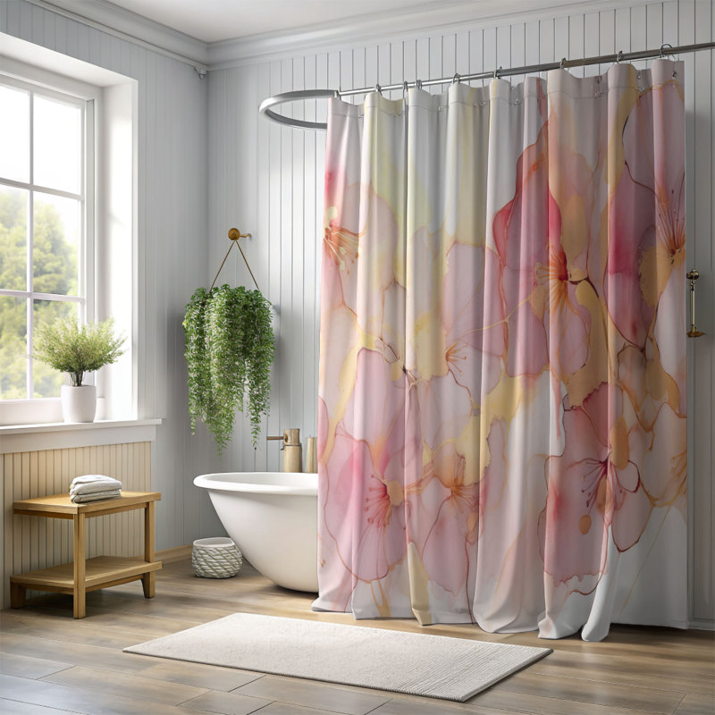 Rideau de douche Carriacou, H 74 po x l 71 po