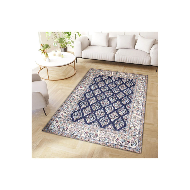 Tapis beige à bordure tissée beige, Tapis de couloir 3 pi 3 po x 9 pi 10 po