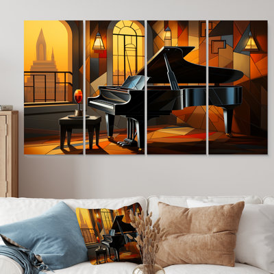 Harlem Renaissance Stride Piano Rhythms IV - Harlem Renaissance, art mural 4 pièces