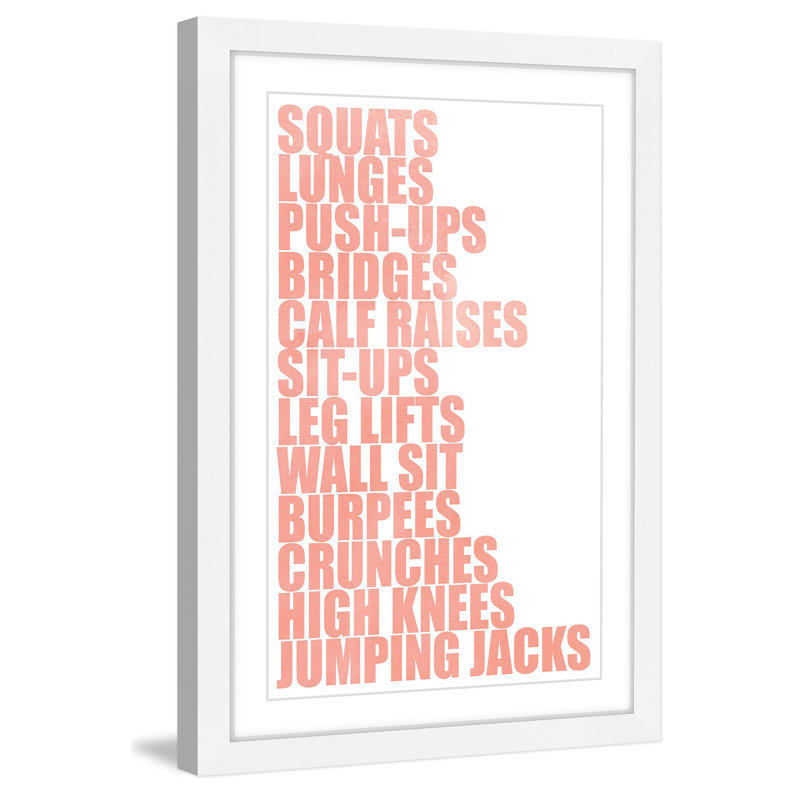 «Exercises» par Diana Alcala - reproduction d'art sur papier encadrée, H 36 po x l 24 po x P 1,5 po