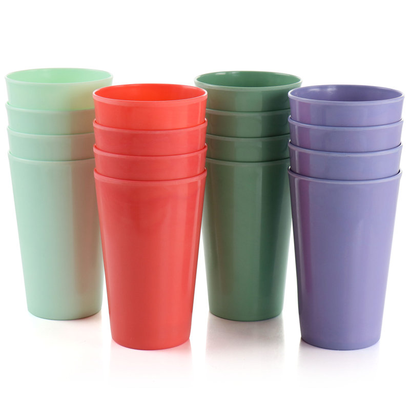 Melamine 16oz 16 Piece Tumbler Set in Assorted Colours