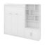 Lit escamotable double avec tablettes