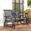 Outdoor Abadie Rocking Metal Bench-112146734