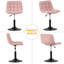 Swivel Upholstered Boucle Adjustable Height Bar Stool-629808788